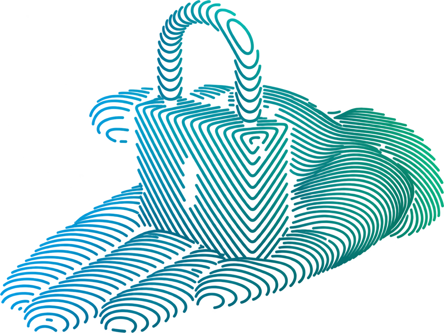 Cybersecurity protection artwork with a stylised secure network and shield motif